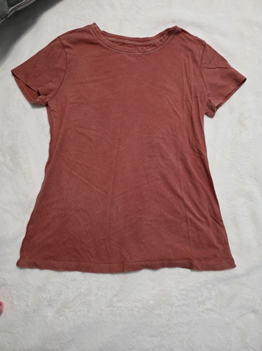 ✨ Athleta Organic Daily Crew Neck Tee T-shirt Etruscan Red Size Small